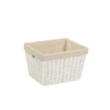 Load image into Gallery viewer, Medium Paper Rope Storage Basket with Liner, White
