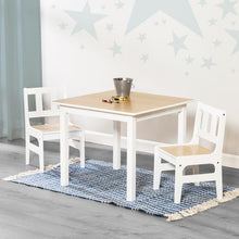 Load image into Gallery viewer, Kids Table &amp; Chairs Set, White
