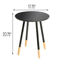 Load image into Gallery viewer, Black Round End Table
