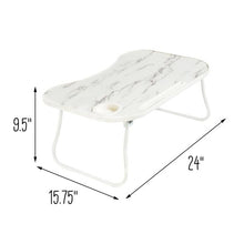 Load image into Gallery viewer, Collapsible Folding Lap Desk, White/Faux White Marble
