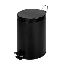 Load image into Gallery viewer, 12L Round Step Trash Can, Black
