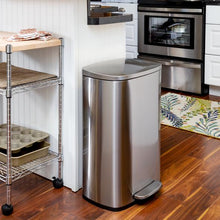 Load image into Gallery viewer, 50L Rectangular Stainless Steel Step Trash Can

