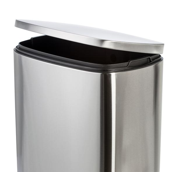 50L Rectangular Stainless Steel Step Trash Can