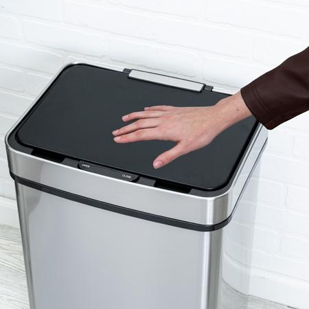 50L Stainless Steel Trash Can with Motion Sensor and Soft Close