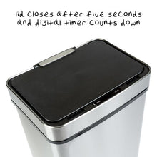 Load image into Gallery viewer, 50L Stainless Steel Trash Can with Motion Sensor and Soft Close
