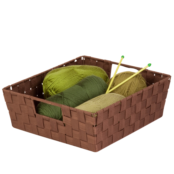 Double Woven Shelf Tote, Espresso