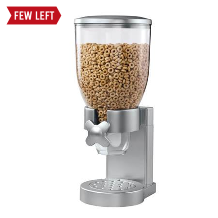 17.5-oz Cereal Dispenser with Portion Control, Silver